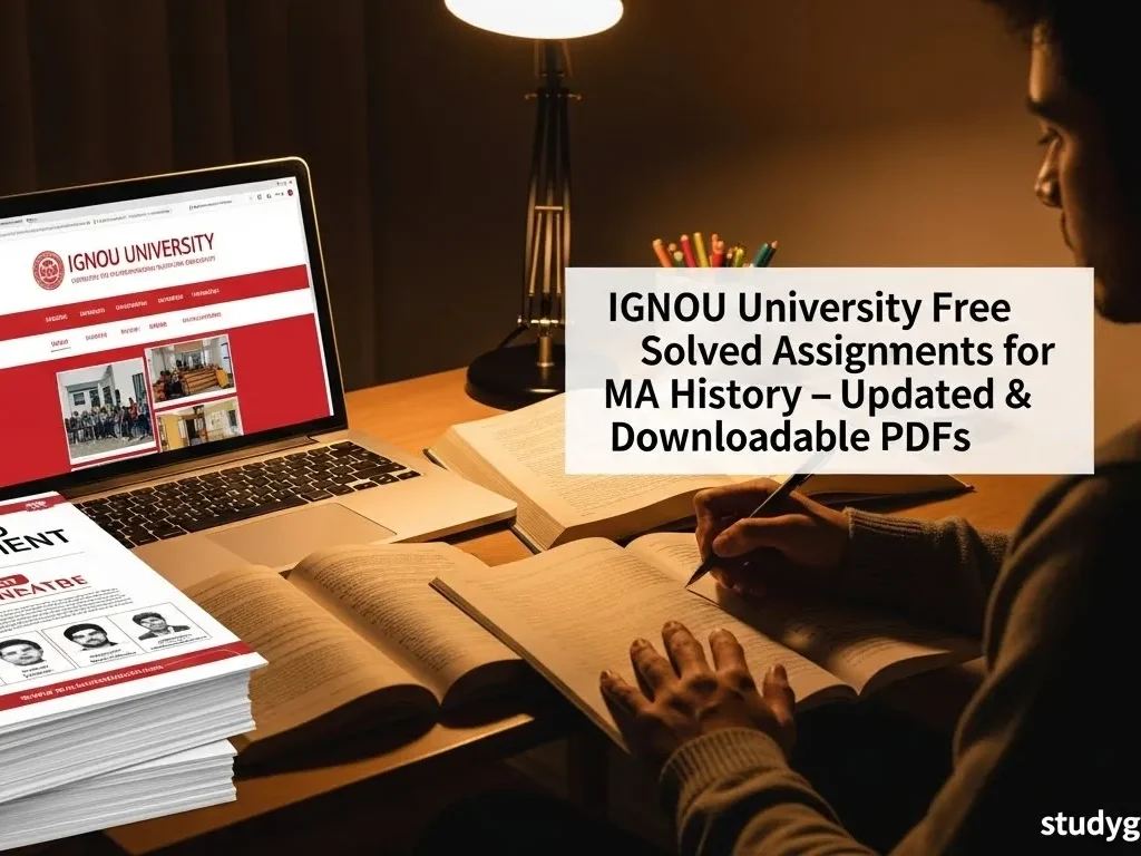 IGNOU University free solved assignments of MA History