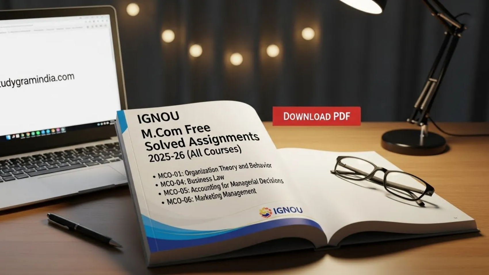 IGNOU M.Com Free Solved Assignments 2025–26 PDF Download