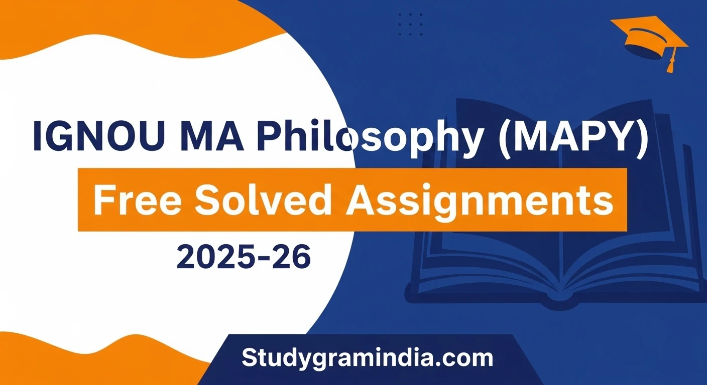 IGNOU MA Philosophy MAPY Solved Assignments 2025-26