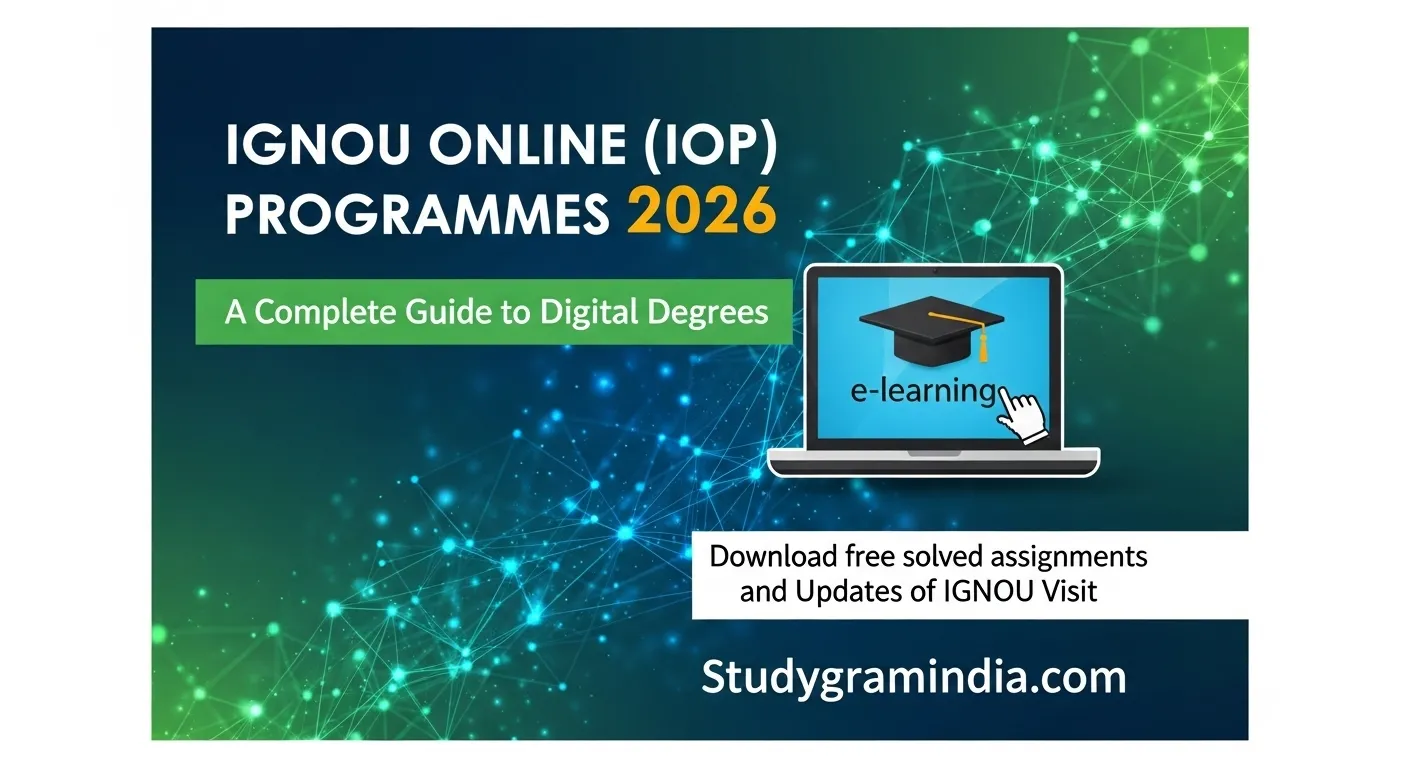 IGNOU Online (IOP) Programmes 2026