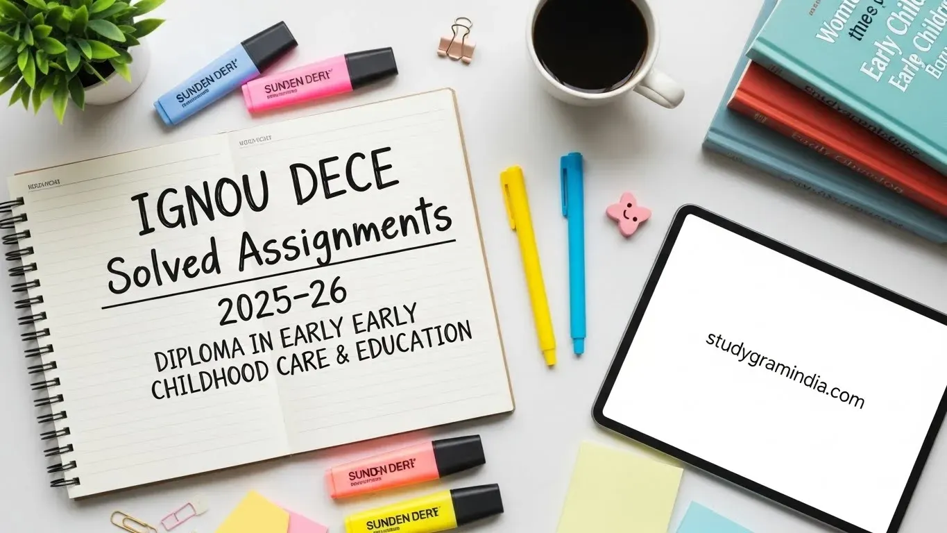 IGNOU DECE Free Solved Assignments 2025-26
