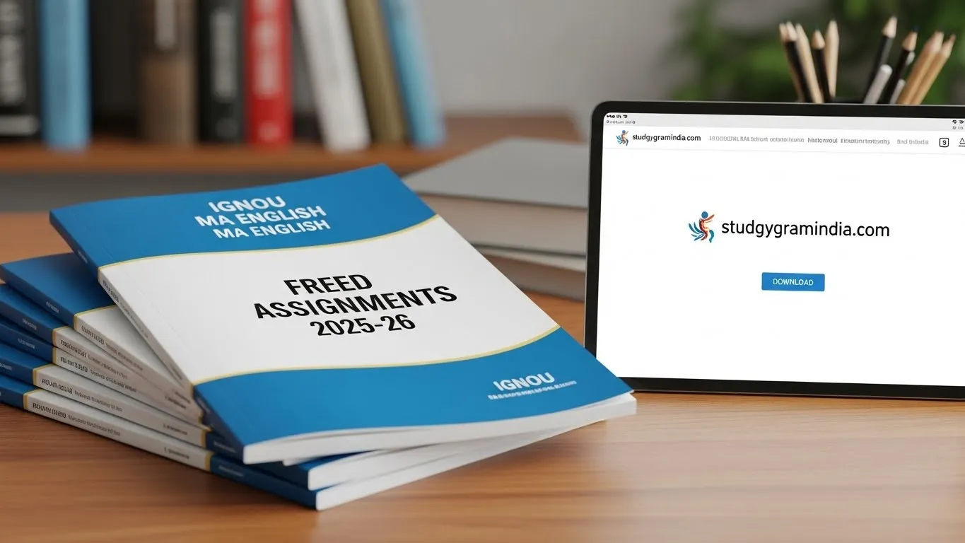 IGNOU MA English free solved assignments PDF 2025–26 IGNOU MA English Free Solved Assignments 2025-26 sessions