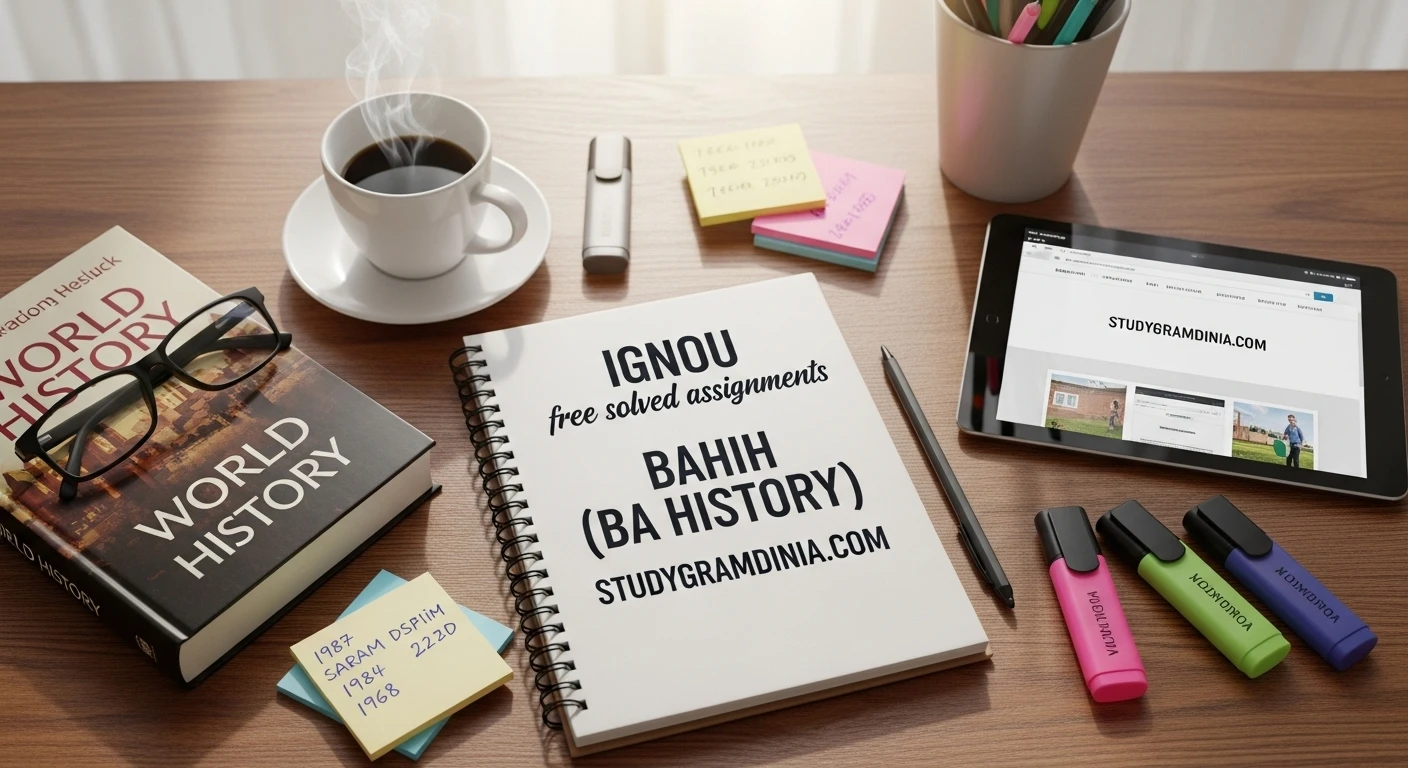 IGNOU free solved assignments BAHIH 2025–26