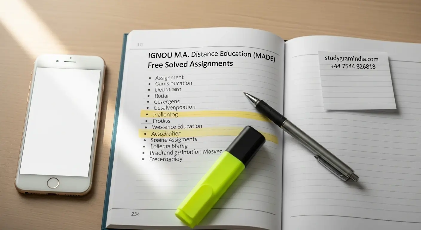 Are IGNOU M.A. Distance Education (MADE) Free Solved Assignments 2025-26