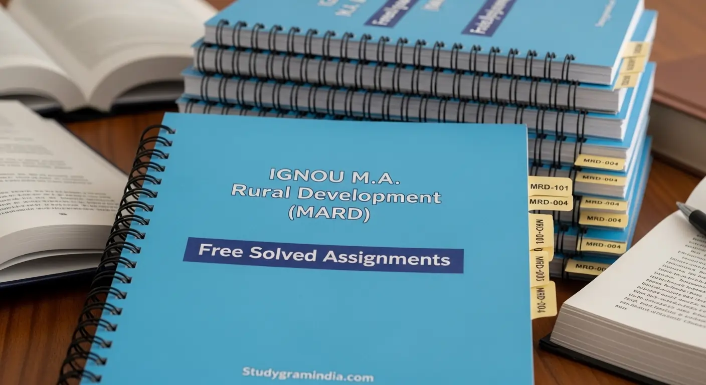 IGNOU M.A. Rural Development (MARD) Free Solved Assignments