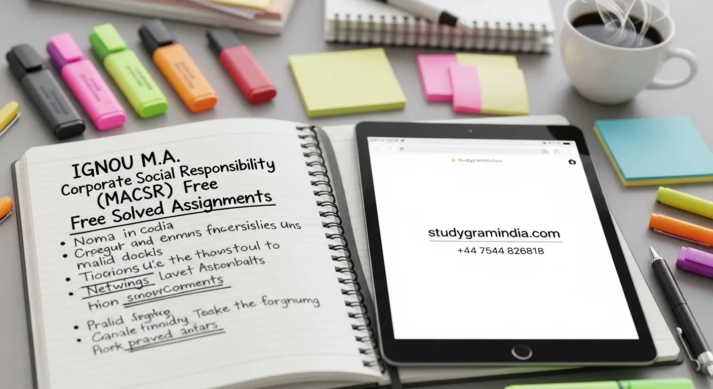 IGNOU M.A. Corporate Social Responsibility (MACSR) Free Solved Assignments