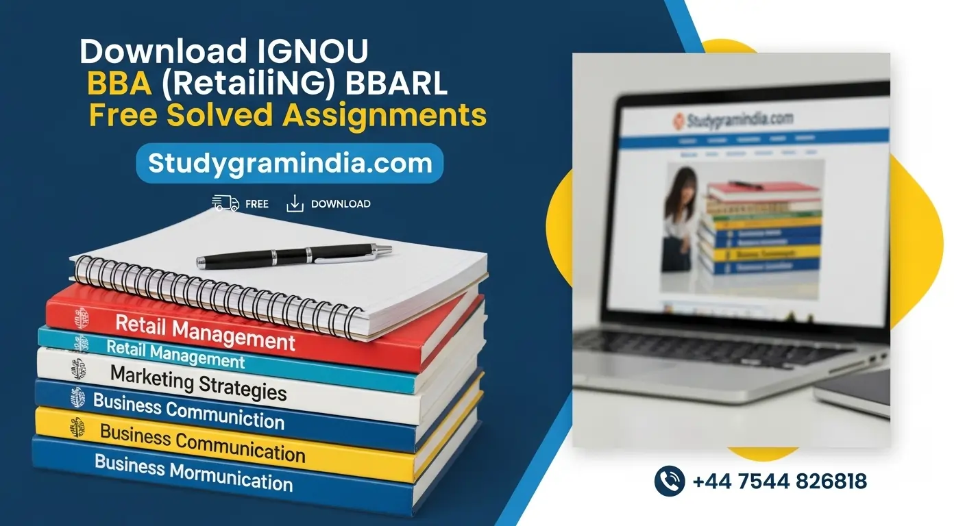 IGNOU BBA (Retailing) BBARL Free Solved Assignments 2026