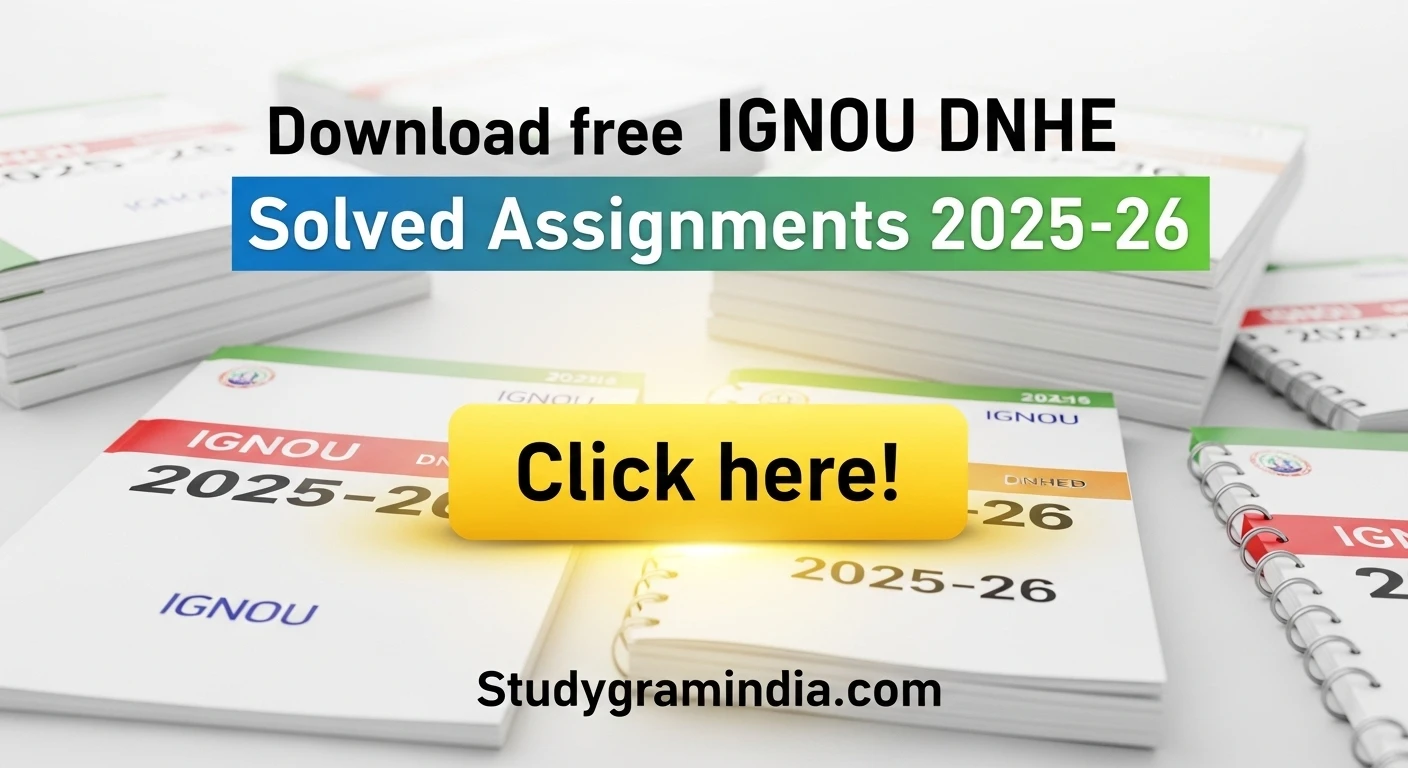 IGNOU DNHE Solved Assignments Free PDF Download Studygram India