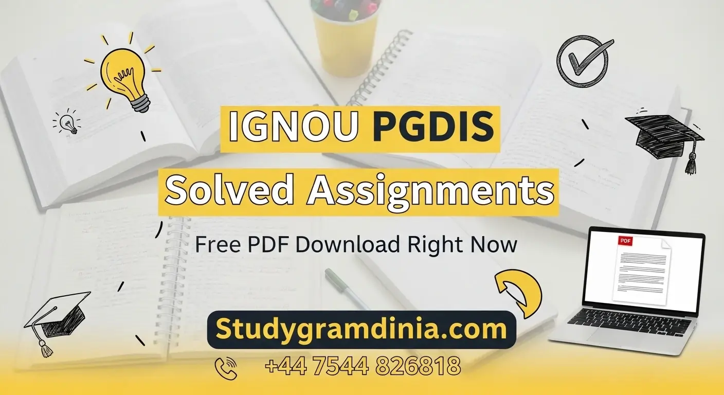 Donwlaod IGNOU PGDIS Free PDF Solved Assignments 2026
