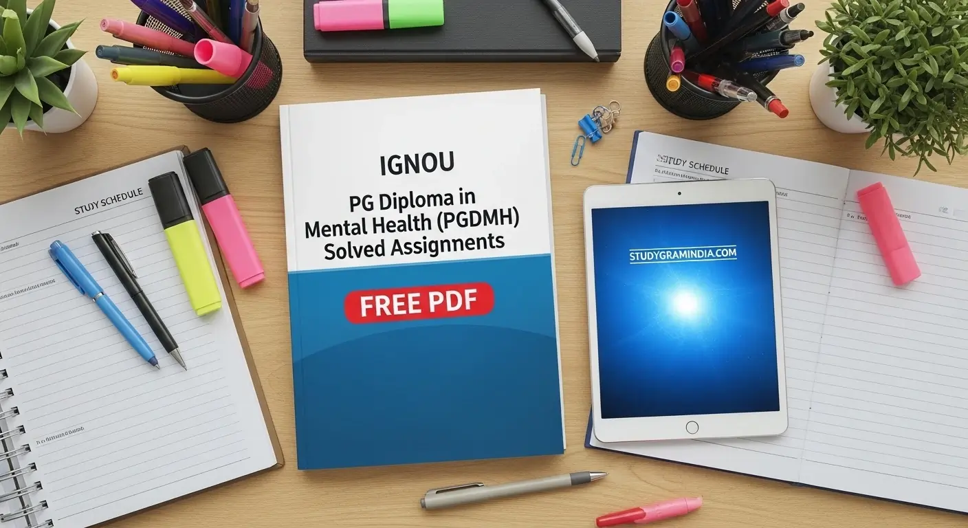 IGNOU PG Diploma in Mental Health PGDMH solved assignments 2025-26 free PDF