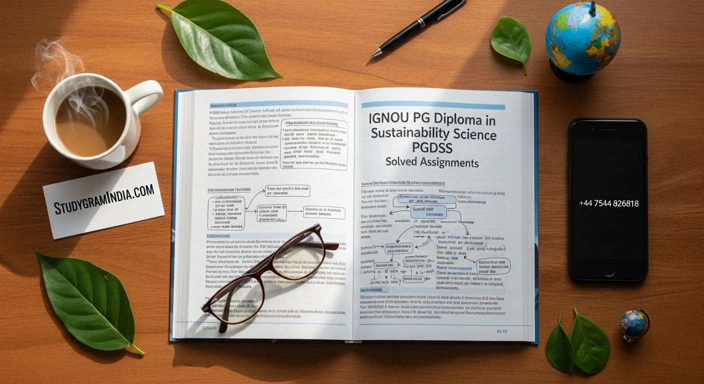 IGNOU PG Diploma in Sustainability Science PGDSS solved assignments 2026 free PDF