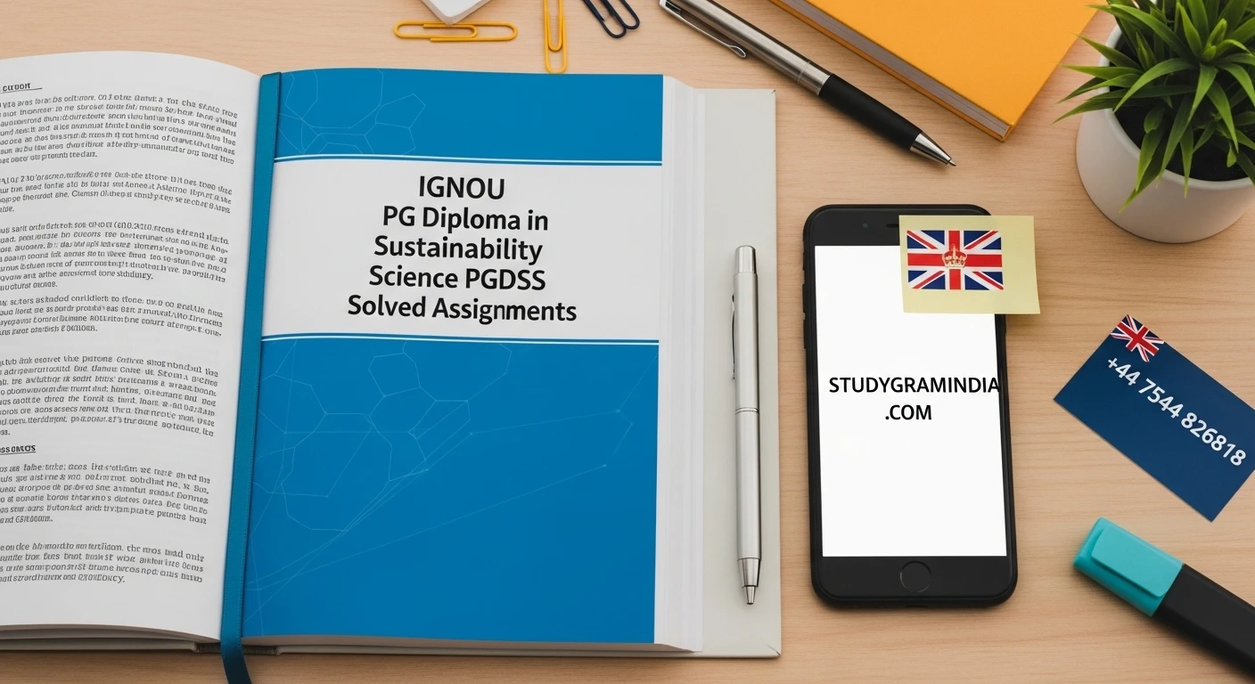 IGNOU PG Diploma in Sustainability Science PGDSS solved assignments 2025-26 free PDF