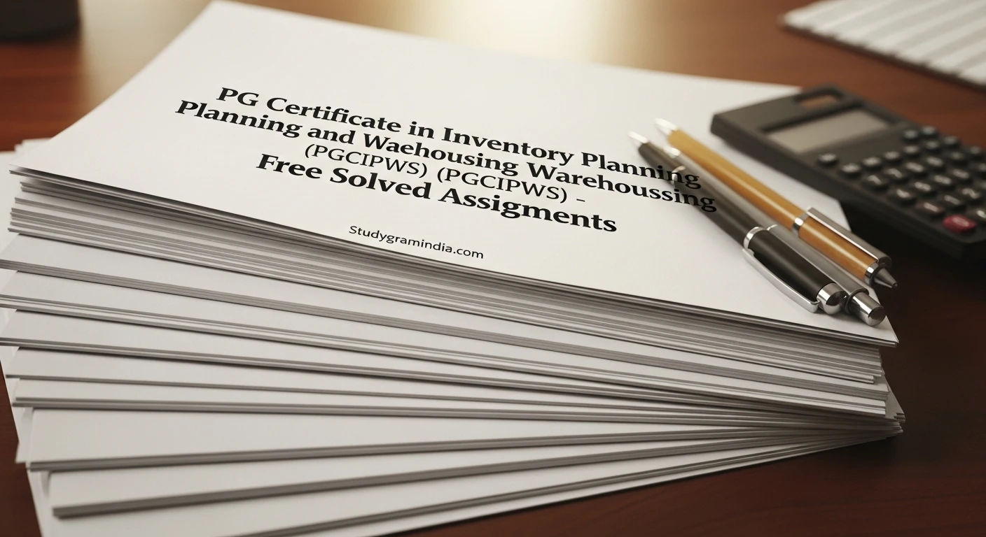 PG Certificate in Inventory Planning and Warehousing PGCIPWS free PDF solved assignments