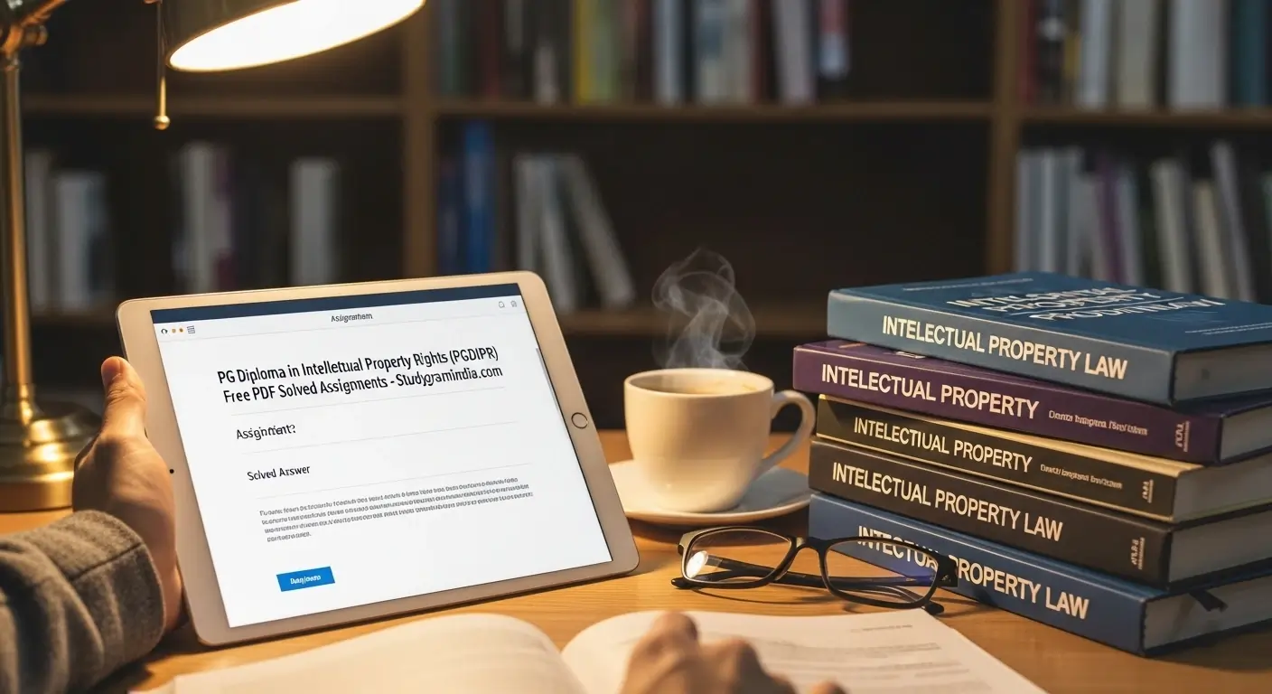 PG Diploma in Intellectual Property Rights PGDIPR Free PDF Solved Assignments 2025-26