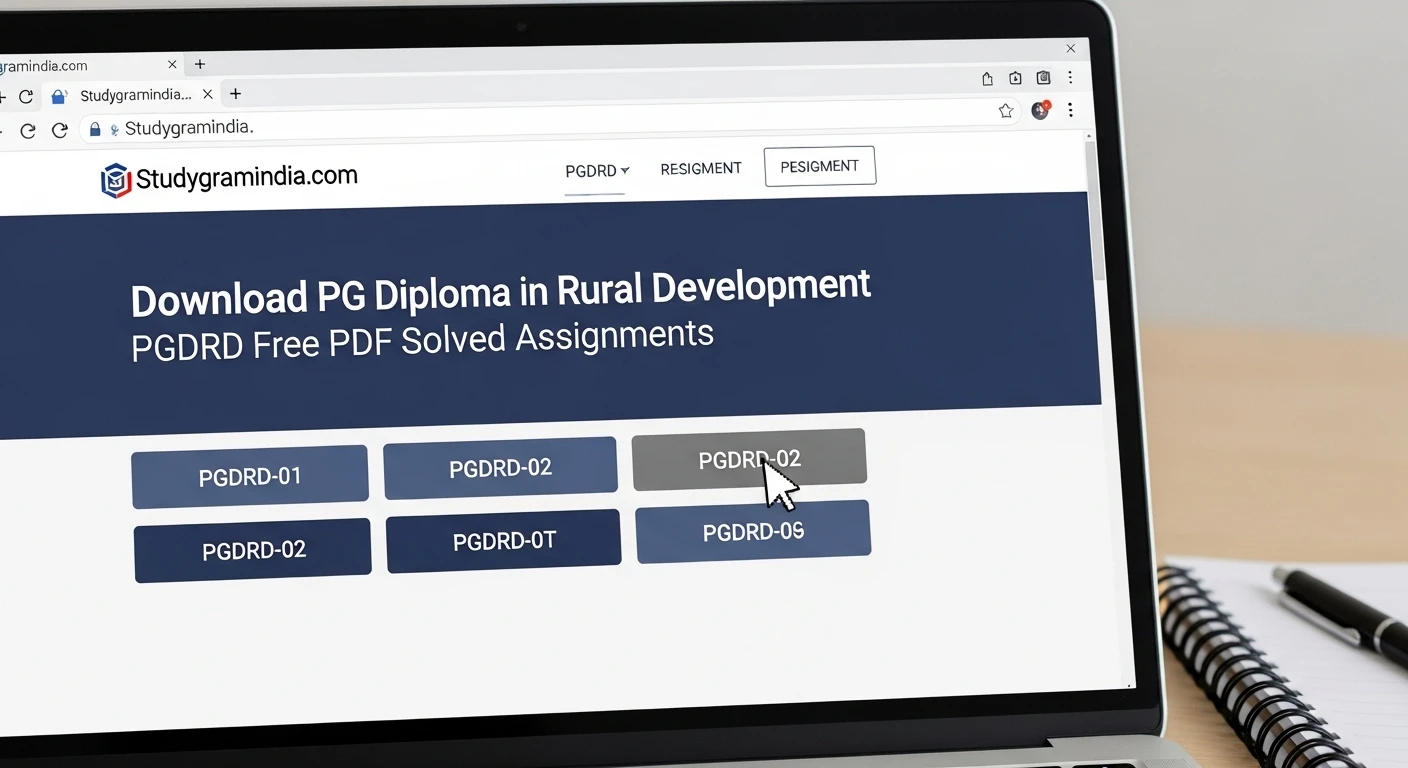 Handwritten PG Diploma in Rural Development assignments
