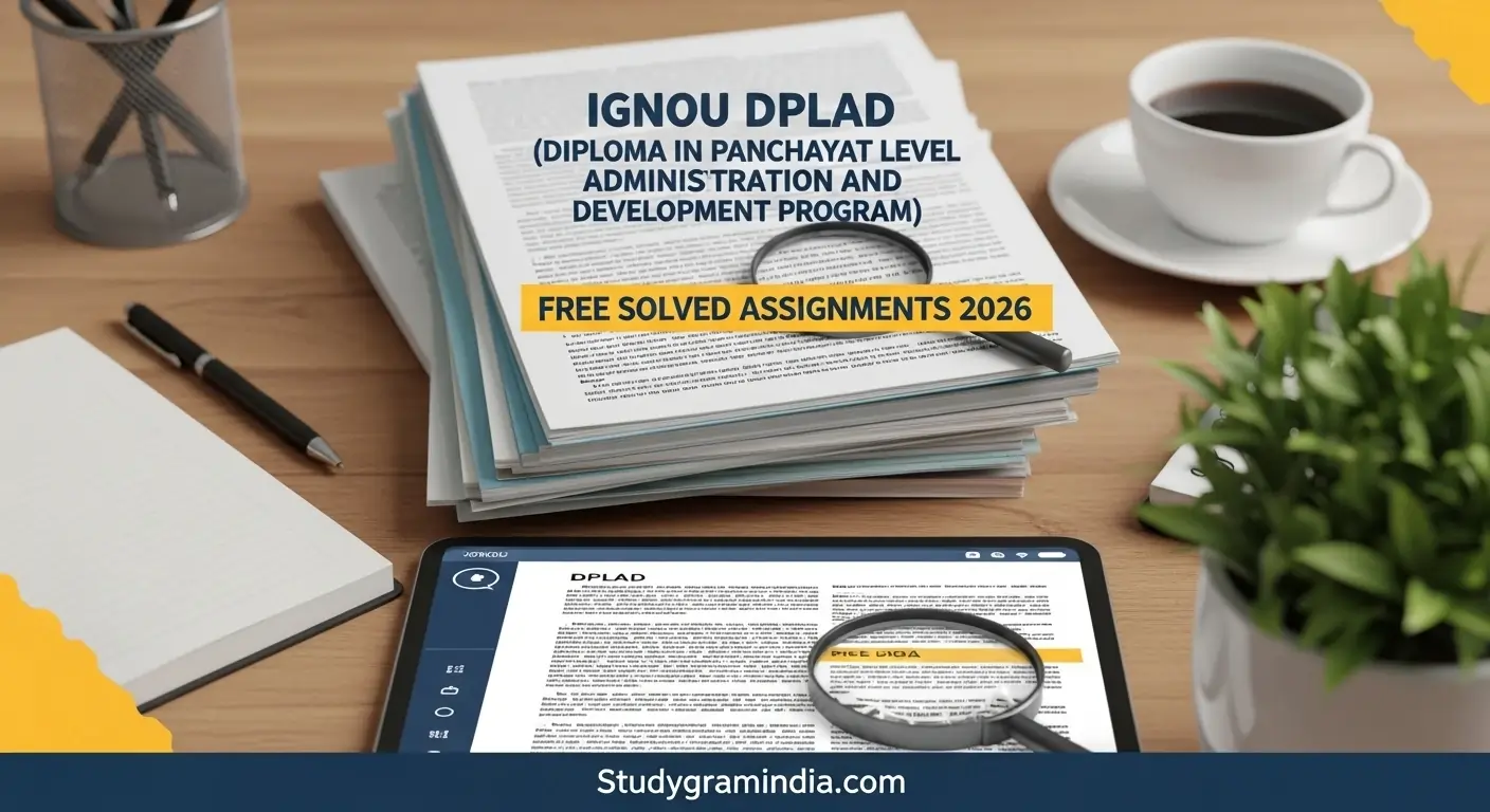 IGNOU DPLAD Free Solved Assignments 2026 in Pdf