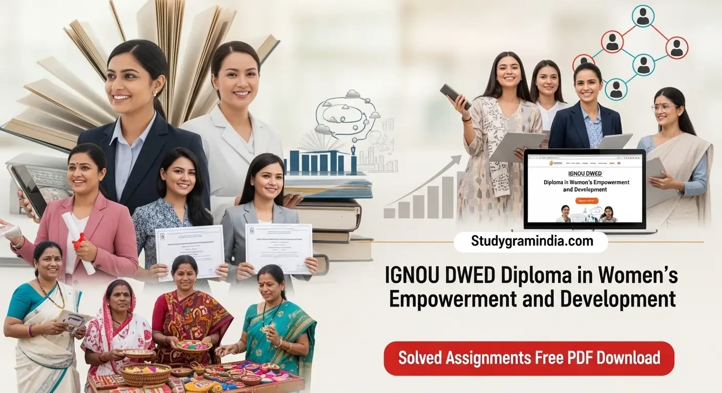 IGNOU DWED solved assignments 2025-26 free PDF